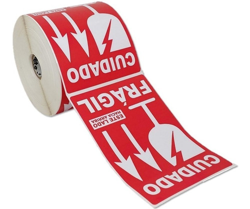 Imagen 6 de 8 de Etiqueta Frágil 4x6 (102x152 Mm) Rollo C/ 500 Pzas C1