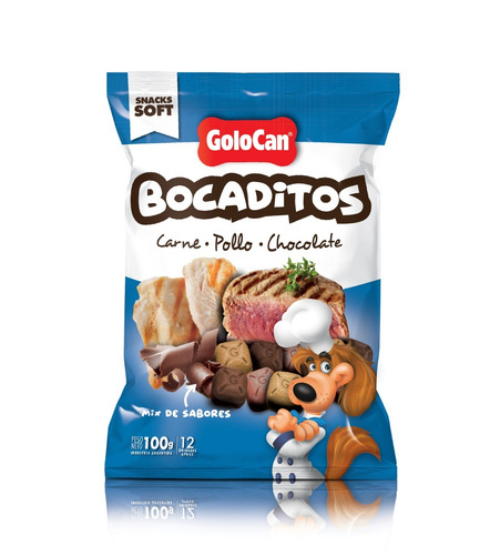 Golocan Bocaditos Finos Snack Chocolate Carne Pollo 100 Grs