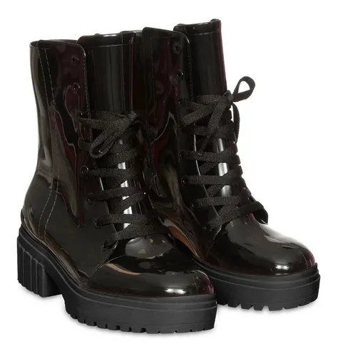 Bota Original Linda Petite Jolie Feminina Tipo Galocha Preta