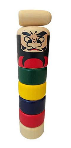 Juguete Tradicional Japonés Daruma Otoshi (9 Pulgadas)