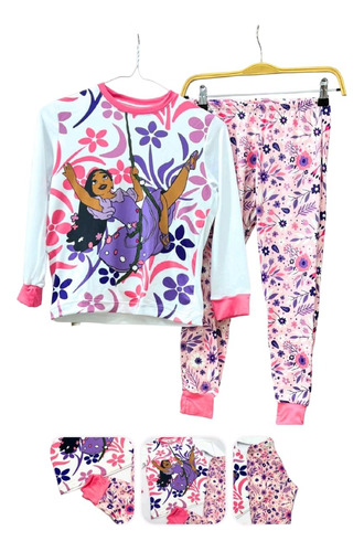 Pijama Infantil Niña Princesas Manga Larga