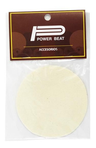 Protector Powerbeat Para Parche De Bombo, Fieltro Blanco Pbp