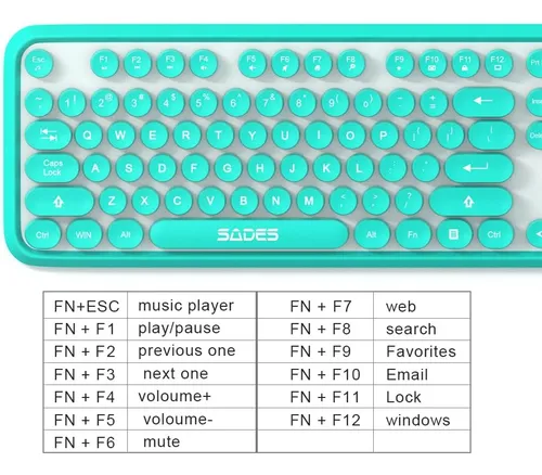 Combo De Teclado Y Ratón Inalámbricos Sades V2020...