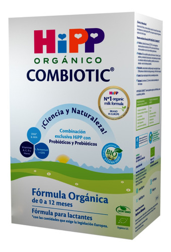 Leche de fórmula en polvo sin TACC Hipp Combiotic 1 en caja de 1 de 600g - 0  a 12 meses