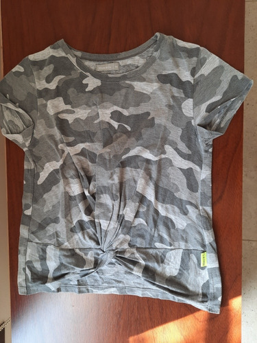 Remera Manga Corta Mimo&co Camuflada Nena T.14