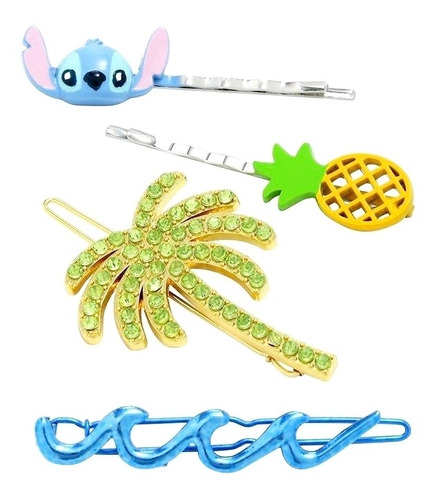 Disney Accesorios Para El Cabello Stitch  Hair Clip Set 