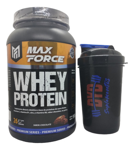 Whey Protein 1 Kg Maxforce + Shaker Dyd