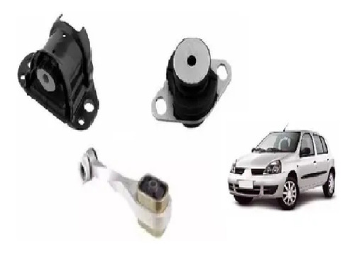 Kit Calço Coxim Motor Completo Clio 1.0 8v 16v 1ª Linha Novo