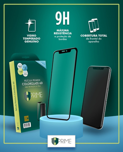 Imagem 2 de 3 de Película Hprime 6d Colorglass iPhone 6.5 11 Pro Max & Xs Max