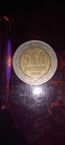 Se Vende Moneda De Chile De500 Pesos Casi Nuevo Año 2000