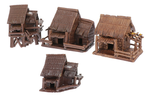 Casa De Piedra Tipo Bungalow Con Techo De Paja Con Decoració