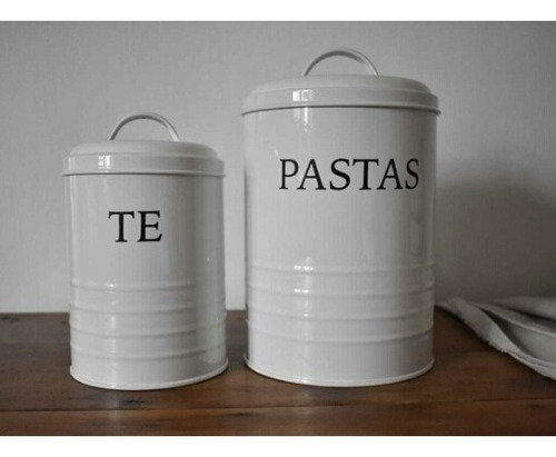 Combo De Tarros Enlozados Pastas & Te