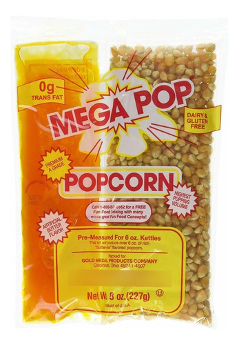 Perfectware - Popcorn 8oz -6ct 8oz Popcorn Portion Packs- (b