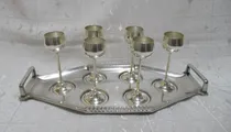 Comprar Set Art Deco 6 Copas Licor Alemanas Wmf Con Bandeja Wmf