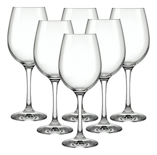 Set X6 Copas Vino Vidrio Degustacion 450ml Deli Glassware