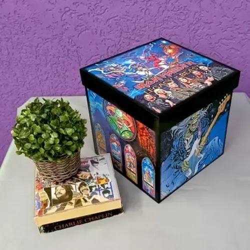 Iron Maiden Eddie Metal Caixa Box Madeira Mdf Para Coleção