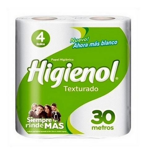 Papel Higienico Higienol Texturado 30mts X 4/12