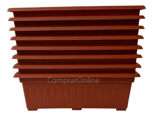 Pack 8 Jardineras Maceteros Mini 17 X 7 Cm Terracota