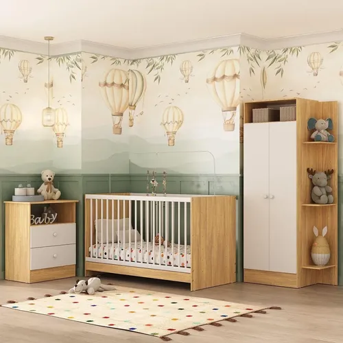 Jogo de Quarto Infantil Trevalla Pom Pom com Colchão - Vale a Pena em 2026? 6 Jogo De Quarto Infantil Com Colchão Trevalla Móveis Pom Pom Madei...