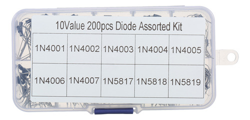 Asd Kit Surtido De Diodos: 200 Piezas, 10 Tipos, Incluye