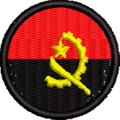 Patch Bordado Bandeira Angola 4x4 Cód.bdr76