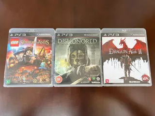 Combo Jogos Ps3- Dishonored, Lego:senhor Dos Anéis, Dragon 2