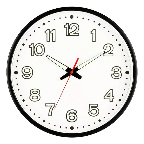 ~? Fasmov 12 Pulgadas Moderno Reloj De Pared De Luz Nocturna