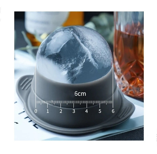 Imagem 7 de 9 de Forma De Gelo Esfera Bola Silicone Grande Redonda Bar Whisky