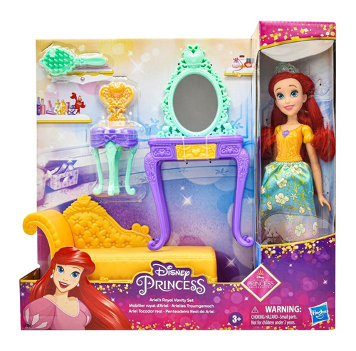 Princesas Disney Ariel Tocador Real 26 Cm Hasbro 