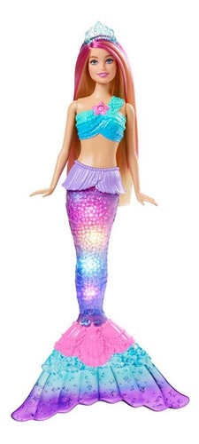 Barbie Muñeca De Sirena Con Cola Iluminada Centelleante 
