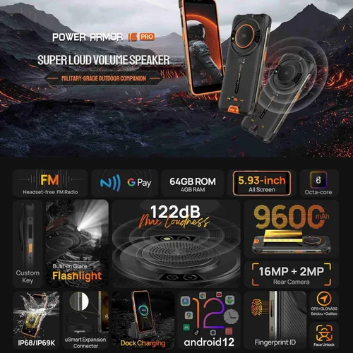 Ulefone Armor 16 Pro Resistente Golpes Polvo Agua Niños Tea