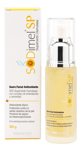 Imagen 1 de 7 de Suero Facial Antioxidante Sodimel Anti Estrés Y Arrugas 30gr