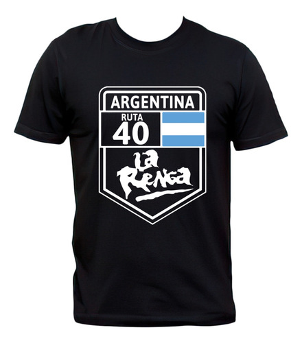 Remera Negra La Renga Ruta 40 Rock Nacional