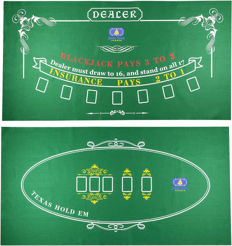 Fieltro De Casino Para Mesa De Poquer Texas Holdem Blackjack