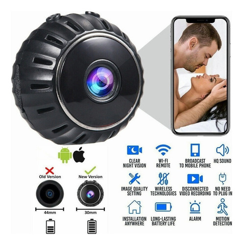 Mini Cámara Espía Oculta Inalámbrica De 1080p Hd Wifi Securi