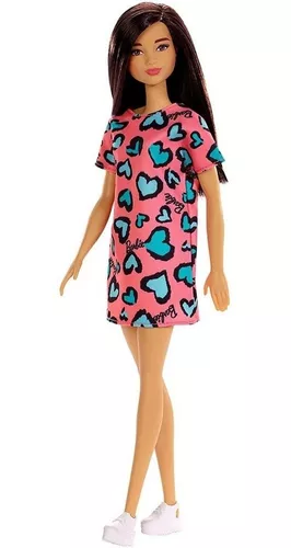 Acessórios para Boneca - Barbie Fashionista - Roupa - Vestido Rosa de  Coração - Mattel