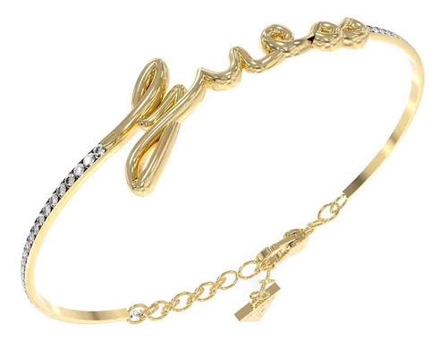 Pulsera Brazalete Color Oro Para Mujer Marca Guess Color Dorado Diámetro 10 cm Largo 20 cm