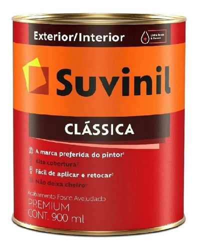 Tinta Para Parede Fosca Antimofo 900ml Suvinil Clássica