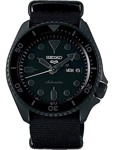 Reloj Automático Seiko Con Correa Nato De Nailon Negro Para 