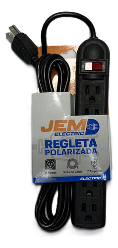 Regleta Electrica 6 Tomas Con Cable De 3 Metros De Longitud