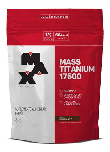 Mass Titanium 17500 - 3000g Refil Chocolate - Max Titanium