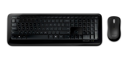 Imagem 1 de 5 de Kit de teclado e mouse sem fio Microsoft Wireless Desktop 850 Português Brasil de cor preto