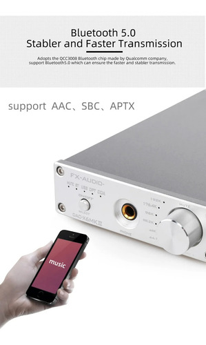 Dac Amp Fx Audio X6-mkii 24 Bits 192 Khz C/ Bluetooth Aptx