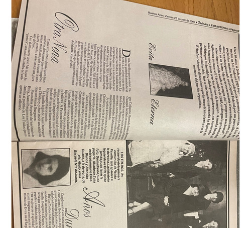 Suplemento Crónica Evita Eterna A 50 Años De Su Paso A La In (Usado)