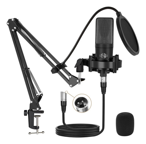 Micrófono De Condensador Iqlqpq Kit De Micrófono De De Xlr