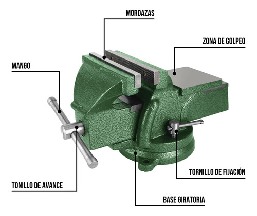 Tornillo De Banco 8 Jadever Jdbv1a08