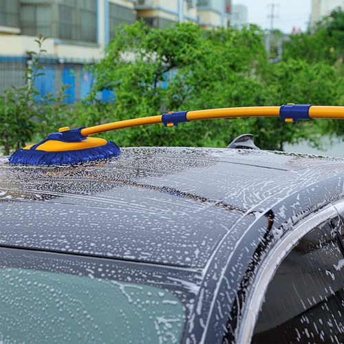 Cepillo Retráctil Y Car Wash Mop Para Lavado De Autos, Cerda