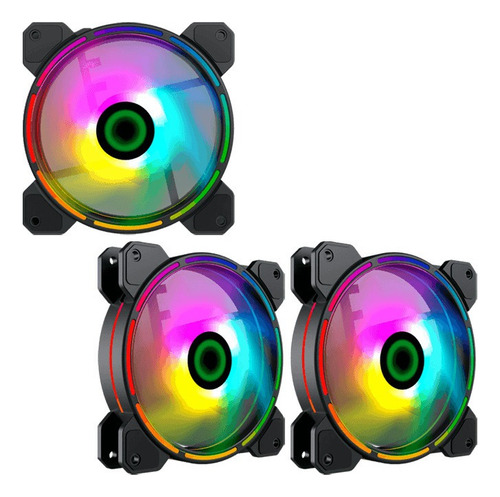 Fan Cooler Argb Gamemax Fn-12rainbow-d 3-fan LED RGB