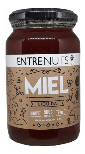 Miel De Abejas Liquida Sin Gluten Entrenuts X 500 Grs.