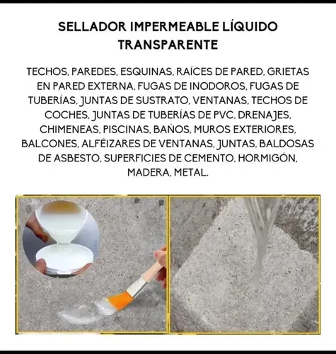 3 Sellador Adhesivo Impermeable Transparente Tapa Gotera 300